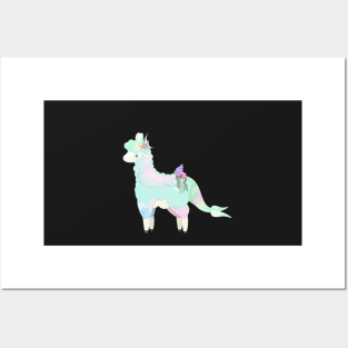 Mermaid Llama Posters and Art